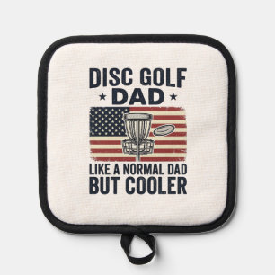 Disc Golf Dad Vintage Flag Lustiges Shirt Design_1 Topflappen