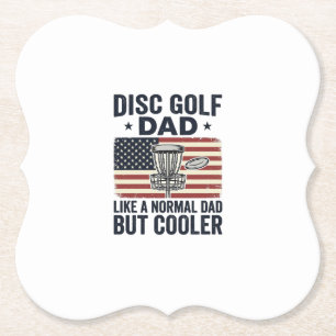 Disc Golf Dad Vintage Flag Lustiges Shirt Design_1 Untersetzer