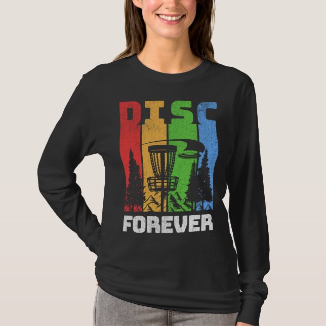 Disc Golf Disc für immer T-Shirt (Vorderseite)