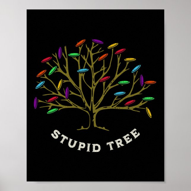 Disc Golf - Dummer Baum Lustiger Sarkasmus  Poster (Vorne)