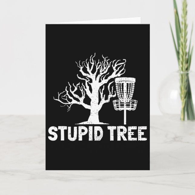 Disc Golf Dummer Baum Substantiv Wörterbuch Gesche Karte (Vorderseite)
