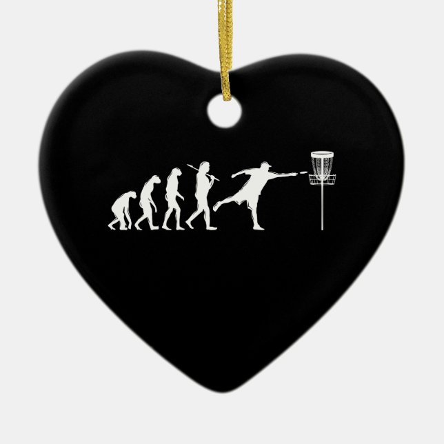 Disc Golf Evolution Disc Golf Geschenke Keramik Ornament (Vorne)