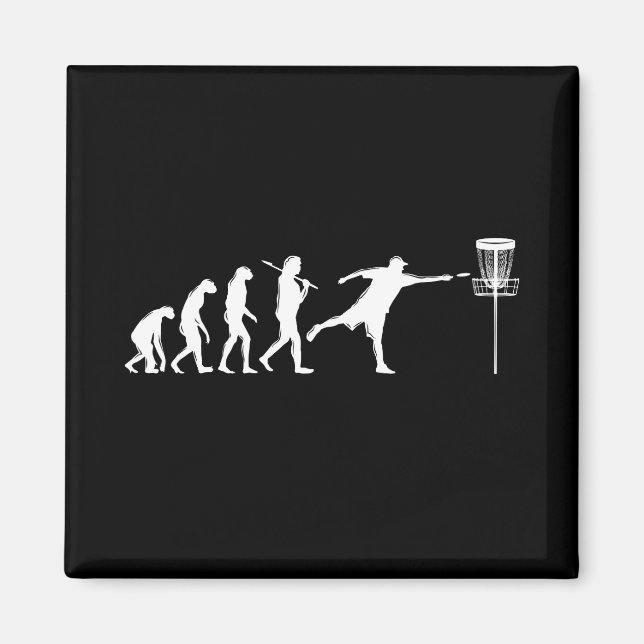 Disc Golf Evolution Disc Golf Geschenke Magnet (Vorne)