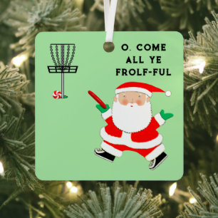 Disc-Golf-Feiertagsgeschenk Ornament Aus Metall