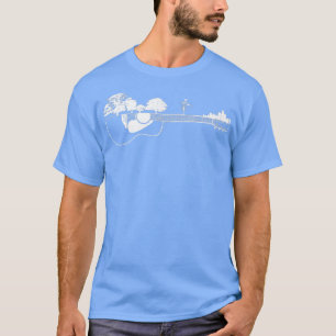 Disc Golf Flying Sunset Gitarre Art265 T-Shirt