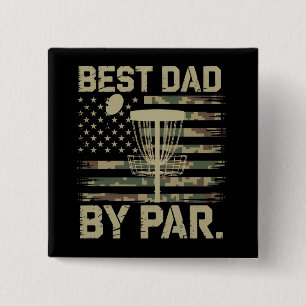 Disc Golf Frisbee Bester Vater Par Camo US-Flagge  Button
