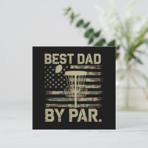 Disc Golf Frisbee Bester Vater Par Camo US-Flagge  Einladung