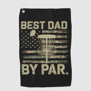 Disc Golf Frisbee Bester Vater Par Camo US-Flagge Golfhandtuch