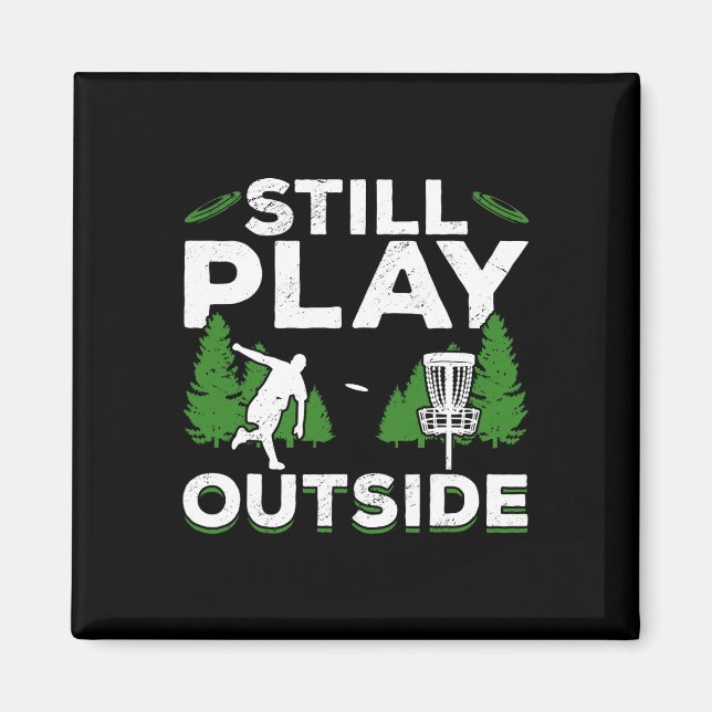 Disc Golf Frisbee Golf wird immer noch im Freien g Magnet (Vorne)