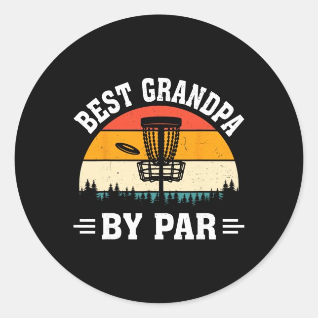 Disc Golf Frisbee Golfer Disc Golfing Bester Opa Runder Aufkleber (Vorderseite)