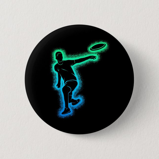 Disc Golf Frisbee Männer Kinder Jungen _1  Button (Vorderseite)
