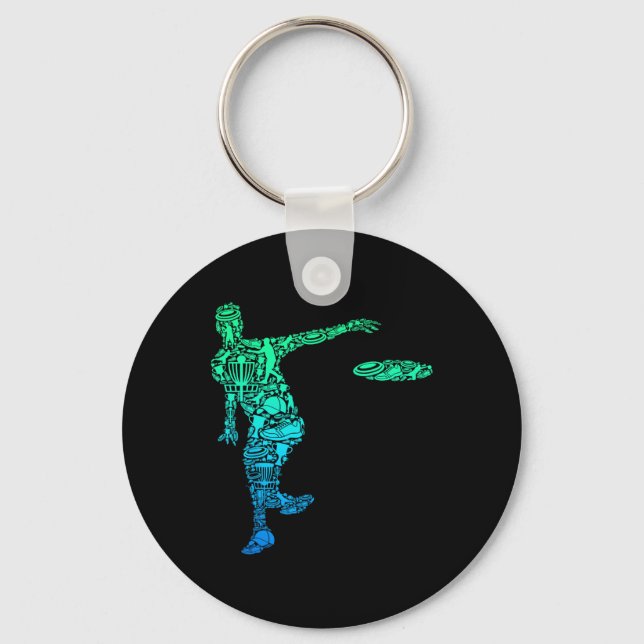 Disc Golf Frisbee Männer Kinder Jungen  Schlüsselanhänger (Vorderseite)