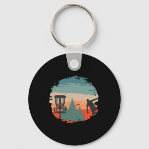 Disc Golf Frisbee Spieler Disc Golfer Vintage Retr Schlüsselanhänger