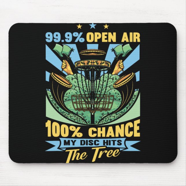 Disc Golf Geschenk Disc Golfer Zeug und Zubehör F Mousepad (Vorne)