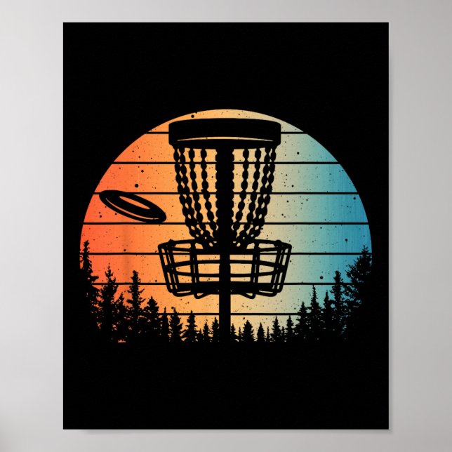 Disc Golf Geschenk Disc Golfer Zeug und Zubehör F Poster (Vorne)