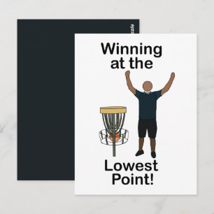 Disc Golf Gewinner mit der niedrigsten Punktzahl G Postkarte