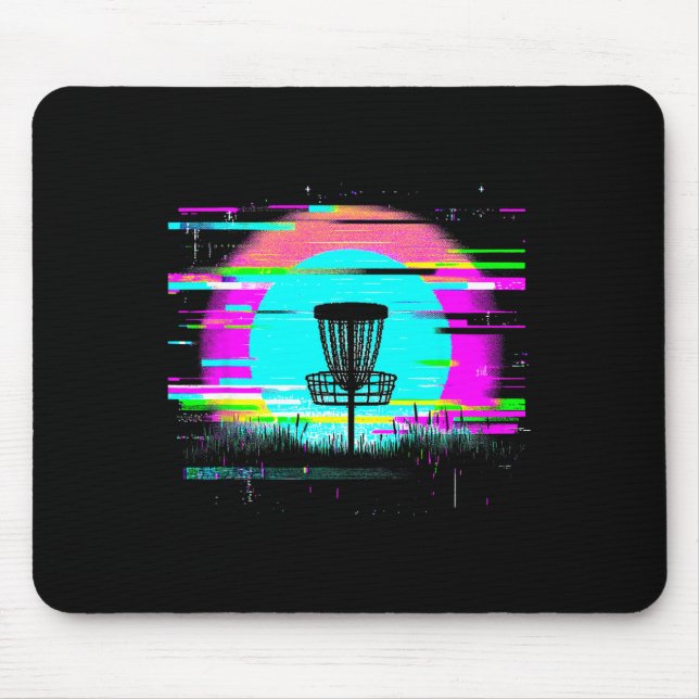 Disc Golf Glitch - Vintage Disc Golf Liebhaber  Mousepad (Vorne)