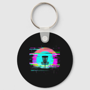 Disc Golf Glitch - Vintage Disc Golf Liebhaber Schlüsselanhänger