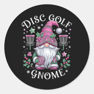 Disc Golf Gnom Weihnachtsgeist Lustige Feiertags S Runder Aufkleber