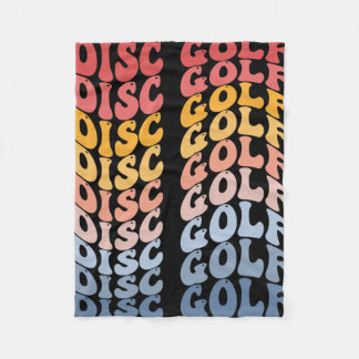 Disc Golf Groovy Disc Golfen Disc Golfer  Fleecedecke