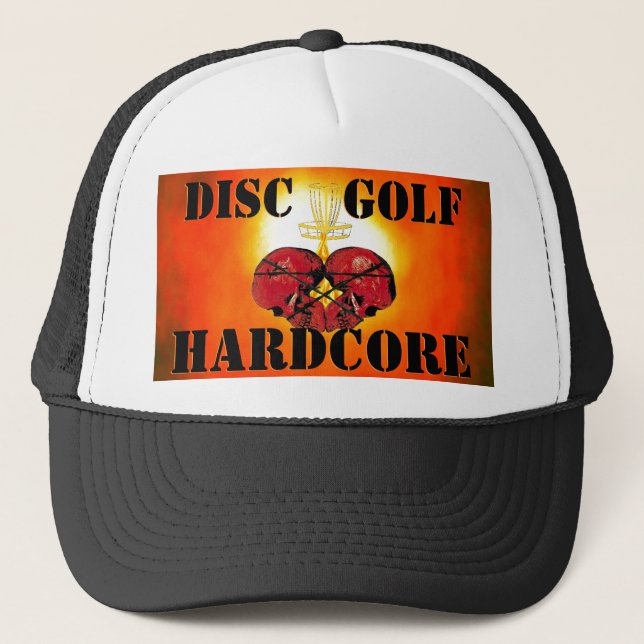 DISC-GOLF HARDCORE.com Truckerkappe (Vorderseite)