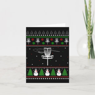 Disc Golf hässlicher Weihnachtspullover Pyjama für Karte