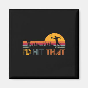 Disc Golf Id Treffe Den Retro-Frisbee-Spieler Männ Magnet