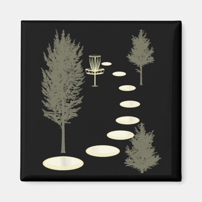 Disc Golf In Den Wald Disc Golf Lustiger Geburtsta Magnet (Vorne)