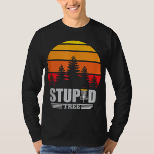 Disc Golf Korb Dummer Baum Frisbee Vintage Retro T-Shirt