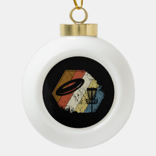 Disc Golf Korb Retro Keramik Kugel-Ornament