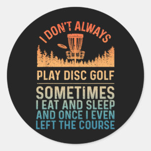Disc-Golf-Kunst für Männer Frauen Disc-Golf-Spiele Runder Aufkleber