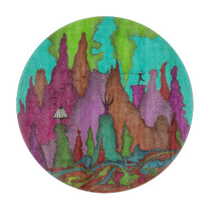 Disc-Golf-Kunst-Glas Schneidebrett