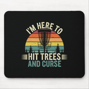 Disc Golf Lustige Treffer Bäume Und Fluchen Retro Mousepad