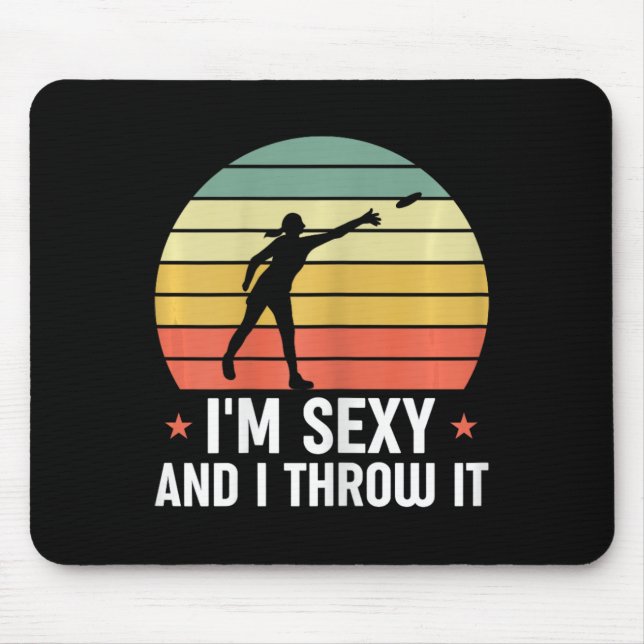 Disc Golf Lustiger Disc Golfer Ich bin Y und werfe Mousepad (Vorne)
