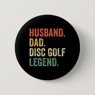 Disc Golf Lustiger Ehemann Vater Legende Vintage F Button