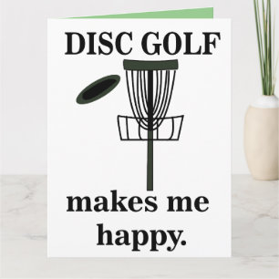 Disc Golf Macht Mich Glücklich Disc Golf Begrüßung Karte