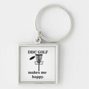 Disc Golf Macht Mich Glücklich Disc Golf Schlüsselanhänger