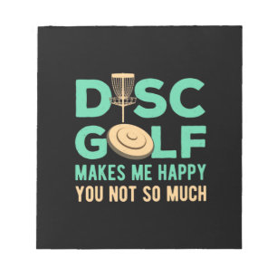 Disc Golf macht mich glücklich Notizblock