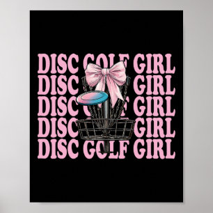 Disc Golf Mädchen Disc Golf Mutter Muttertag Discg Poster