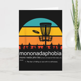 Disc Golf Mononadaphobie Lustiger Disk Golf Karte