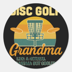 Disc Golf Oma cooler als Enkelkinder  Runder Aufkleber