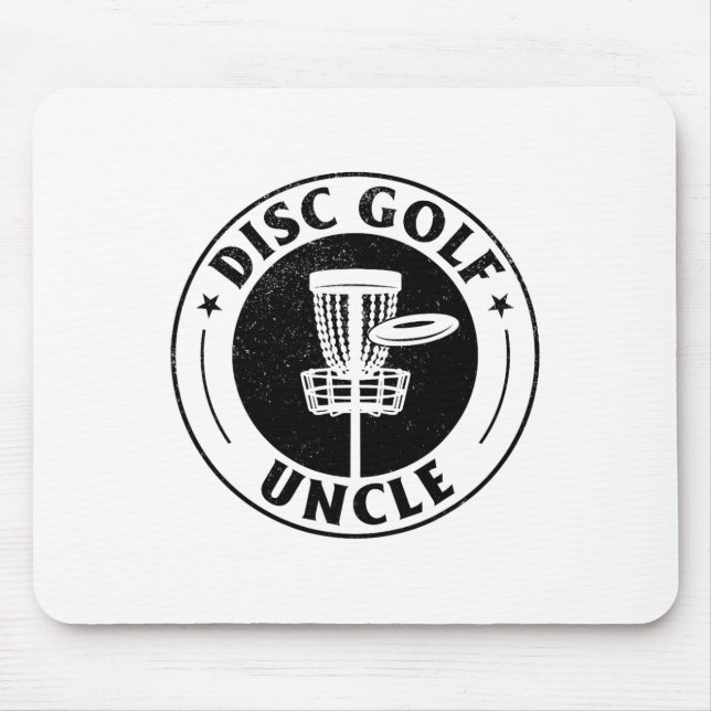 Disc Golf Onkel - Disc Golf spielender Onkel Disc  Mousepad (Vorne)