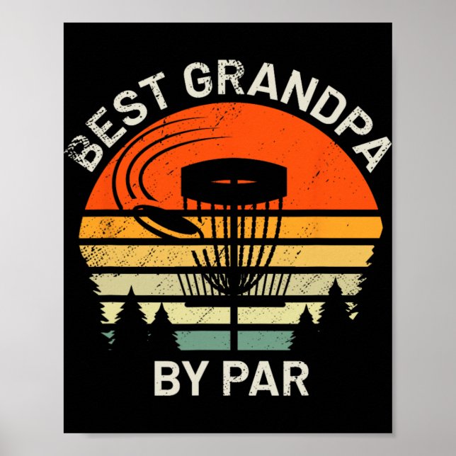 Disc Golf Opa Bester Großvater Von Par Frisbee  Poster (Vorne)