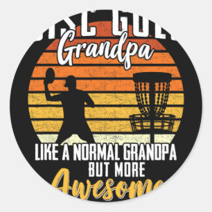 Disc Golf Opa Disc Golfing Frisbee Disc Golf F Runder Aufkleber