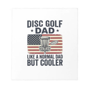 Disc Golf Papa Vintage-Flag Lustiges Shirt-Design_ Notizblock