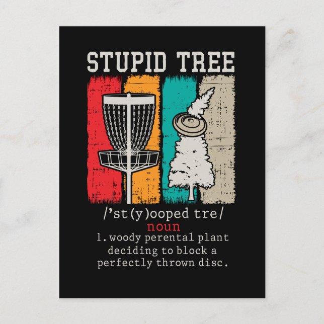 Disc Golf Player Frisbee Disk Golfing Definition Postkarte (Vorderseite)