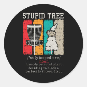 Disc Golf Player Frisbee Disk Golfing Definition Runder Aufkleber