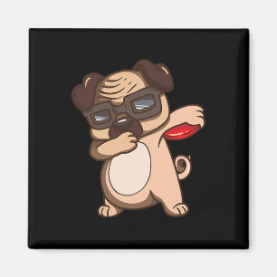 Disc Golf Pug-Hunde-Shirt Kinder Lustige Disc-Golf Magnet