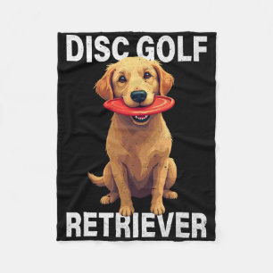 Disc Golf Retriever Lustiger Golden Retriever Hund Fleecedecke