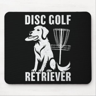 Disc Golf Retriever Lustiger Golden Retriever Hund Mousepad